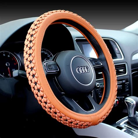 KKYSYELVA car steering wheel cover 38cm Fashion Wheel Covers for Women ...