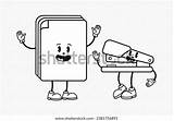 Coloring Page Note Stapler Cute Character Stock Illustration 2381756891  sketch template