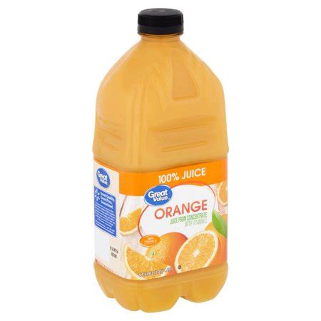 Great Value Orange 100% Juice, 64 fl oz - Walmart.com