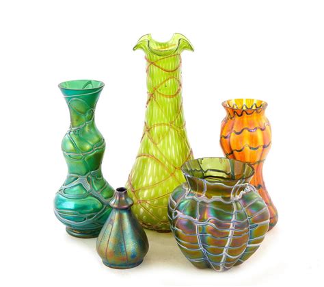 Lot - Art glass vases (5pcs)