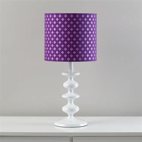 The Land of Nod | Kids Floor Lamps: Purple Clover Table Lamp Shade in Table Lamps Purple Lamp ...