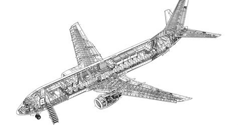 Airbus A320 Cutaway Drawing in High quality