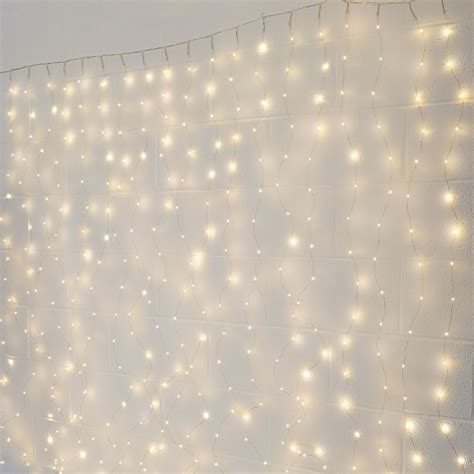 2m x 2m Plug In Copper Firefly Wire Curtain Lights, 400 Warm White LEDs ...