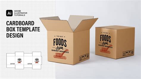 How to Cardboard Box Template Design in Adobe Illustrator CC ...