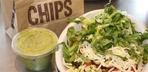 Chipotle Bowl Gluten-Free with Guacamole and Chips