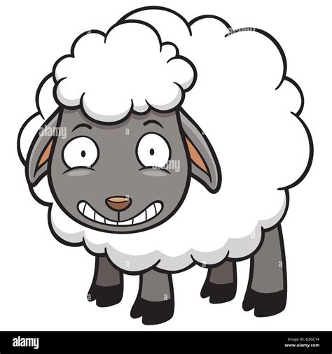 Smiling sheep cartoon Cut Out Stock Images & Pictures - Alamy