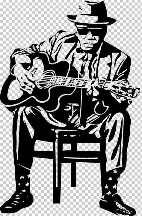 Acoustic Guitar Blues Musician PNG, Clipart, Acoustic Guitar, Art, Black And White, Blues, Bo ...