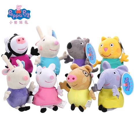 Original Peppa Pig Plush Toys Peppa George Family Stuffed Doll Peppa Friends Candy Danny Pedro ...