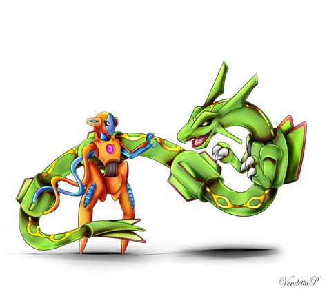 Deoxys And Rayquaza by VendettaPrimus on DeviantArt