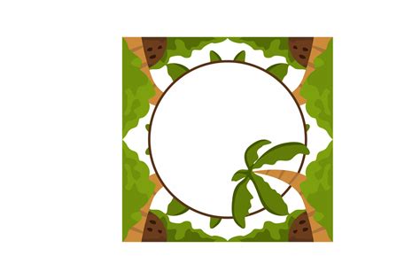 Palm Tree Ornament Border With Transparent Background 33855803 PNG