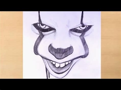 How To Draw Pennywise Face Connect some with curved lines forming ...