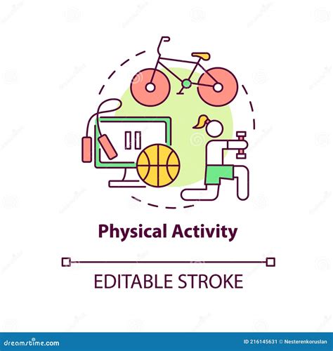 Physical Activity Concept Icon Stock Vector - Illustration of health ...