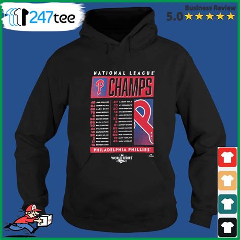 2022 National League Champions Philadelphia Phillies Team Roster T-shirt