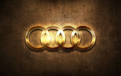 Descargar fondos de pantalla Audi oro logotipo, marcas de coches, obras ...