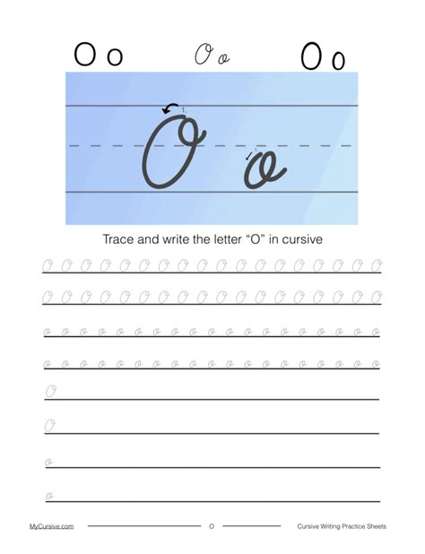 How to Write Cursive O [Worksheet + Tutorial] - My Cursive