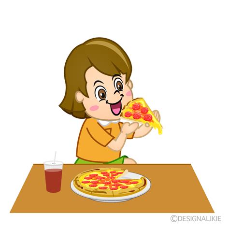 Kids Eating Pizza Clip Art Vector Images Illustration - vrogue.co