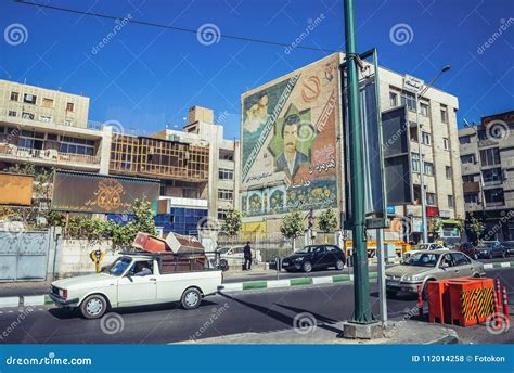 Street in Tehran editorial stock photo. Image of house - 112014258