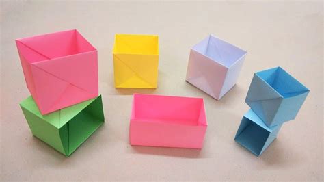 Gấp hộp giấy hình chữ nhật đơn giản - Origami box easy - Gấp Giấy Origami.mp4 - YouTube