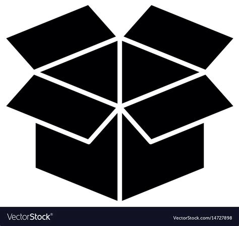 Box open symbol Royalty Free Vector Image - VectorStock