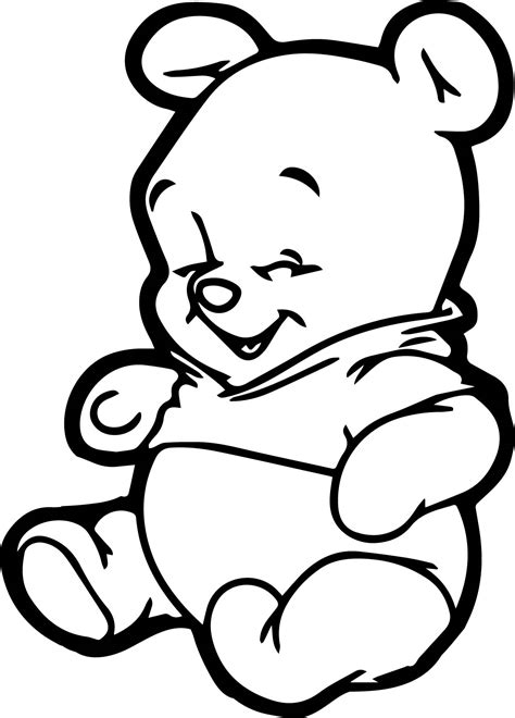 Baby Winnie The Pooh Very Comic Coloring Page | Wecoloringpage.com