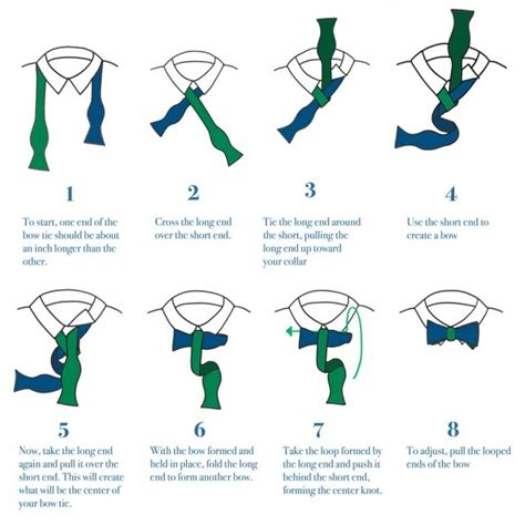 Diagram How To Tie A Bow Tie