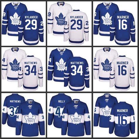 2017 Toronto Maple Leafs Hockey Jerseys #16 Mitchell Marner #29 William ...