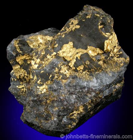 Gold Crust on Matrix - The Mineral and Gemstone Kingdom