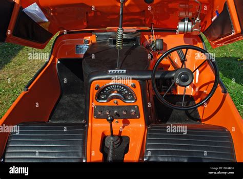 The interior of a Reliant Bond Bug Stock Photo - Alamy