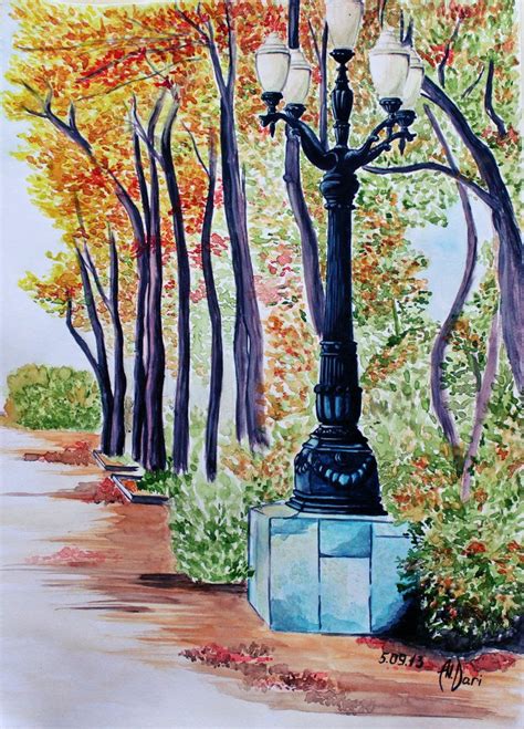 Park. Ukraine. Dnipropetrovsk. Watercolor. | Painting inspiration, Painting, Art inspiration