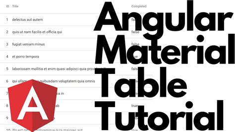 Angular Material Table Tutorial with API Data - How to Create an ...