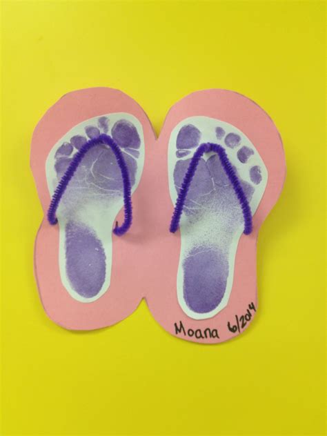 Summer infant art flip flops | Summer arts and crafts, Toddler arts and crafts, Baby art projects