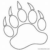 Bear Paw Print Coloring Pages  Рукоделие sketch template