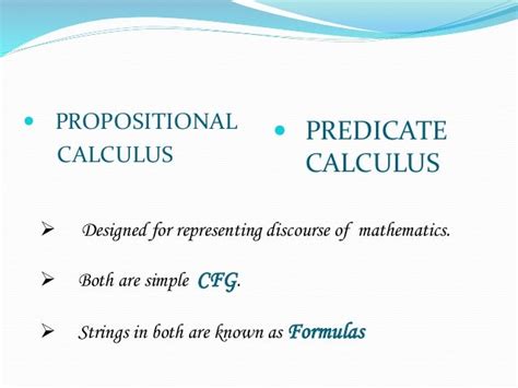 The propositional calculus