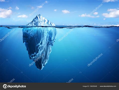 Iceberg - Hidden Danger And Global Warming Concept Stock Photo by ...