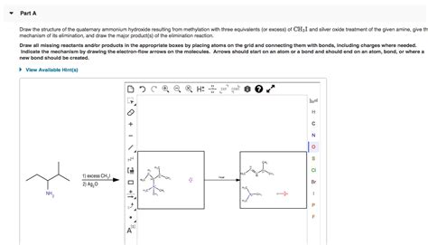 Solved Part A Draw the structure of the quaternary ammonium | Chegg.com