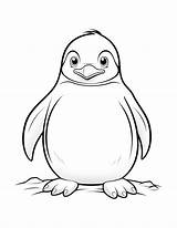 Coloring Pages Of Cute Baby Penguins sketch template