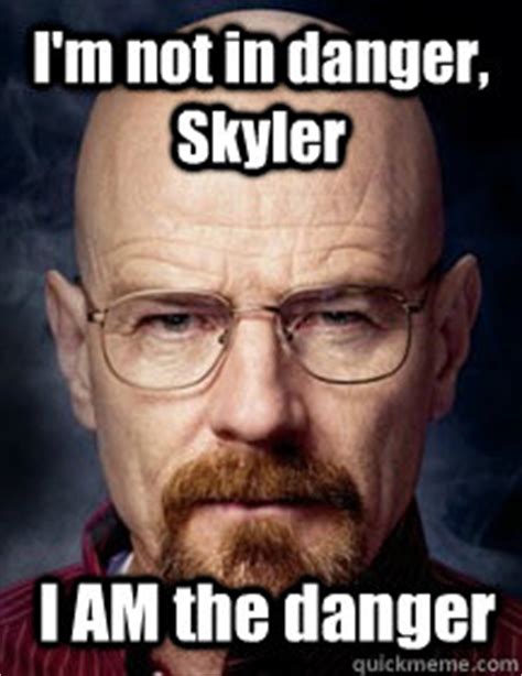 I'm not in danger, Skyler I AM the danger - Breaking Bad Logic - quickmeme