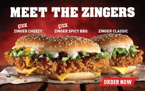 KFC Meet The Zingers - Zinger Cheezy, Zinger Spicy BBQ & Zinger Classic Pizza Flyer, Zany Malik ...