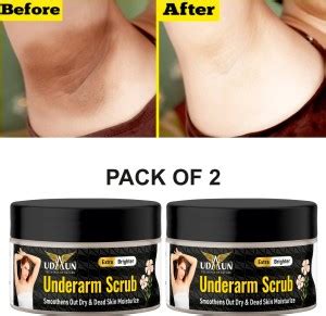 Udaun Underarm Whitening Scrub for Dark Underarms Spot Removal Pack of ...