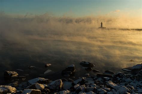 Photos, video: Frigid temps bring gorgeous sea smoke to Duluth | MPR News