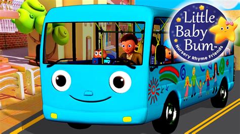 Wheels On The Blue Bus | Nursery Rhymes for Babies by LittleBabyBum ...