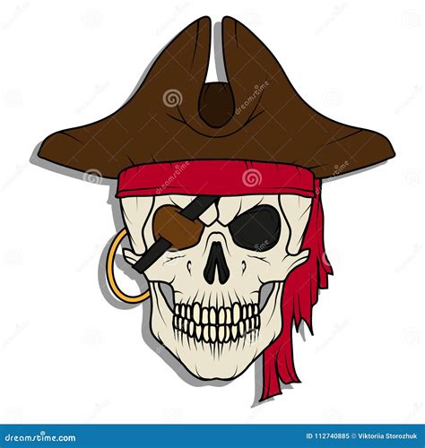 Skull pirate. Jolly Roger stock vector. Illustration of isolated ...