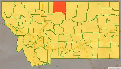 Map of Hill County, Montana - Thong Thai Real