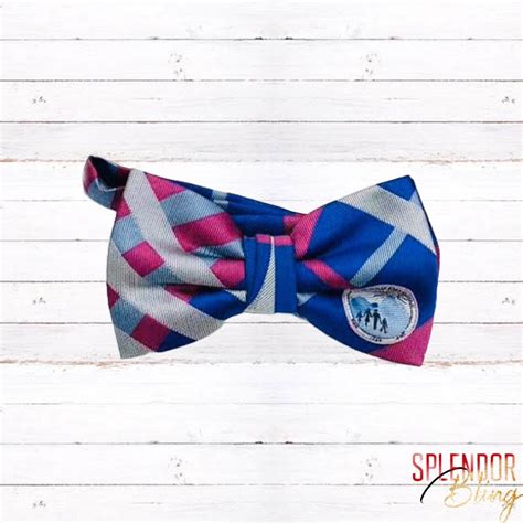 Jack and Jill of America Logo Branded Royal Blue & Magenta Plaid Pre-tied Mens Bow Tie - Etsy