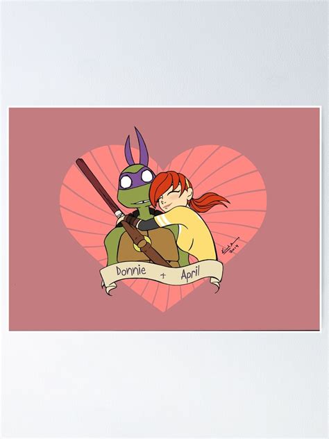 "TMNT - Apritello - Donatello and April O'Neil" Poster by Artaith-21 ...