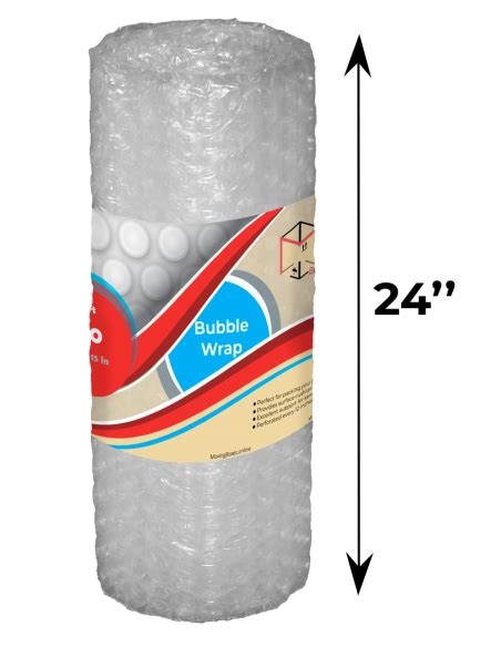 1/2" Large Bubble Wrap | 24" x 15 ft | Moving Boxes Online