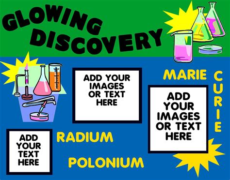 Make a Science Fair Project about Glowing | Marie Curie | Chemistry Poster Ideas for Kids ...