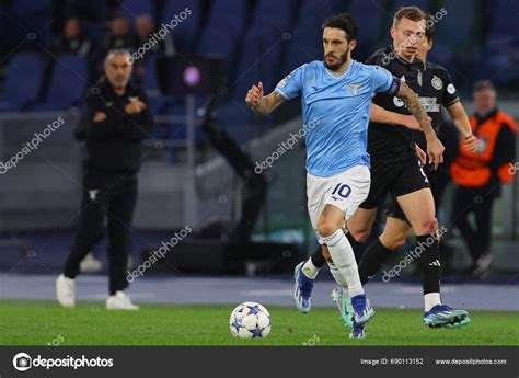 Rome Italy 2023 Luis Alberto Lazio Action Uefa Champions League – Stock ...