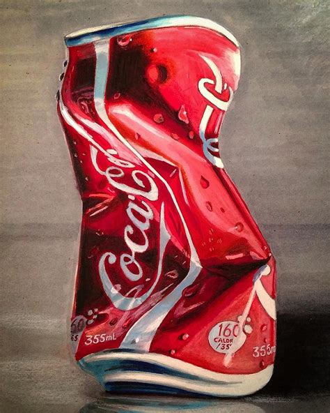 Coke Can Crush Original Gouache 6x6 - campestre.al.gov.br