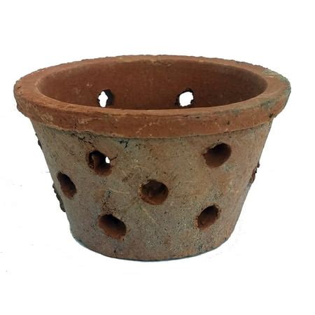 Rustic Terracotta Clay Orchid Pot - 6.25" x 4" - Walmart.com